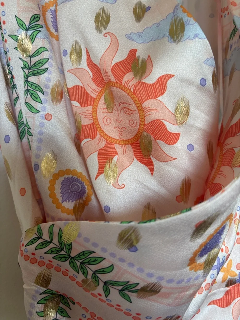 Printed Never Fully Dressed Wrap Maxi Dress with Tie Waist - Picture 3 of 5